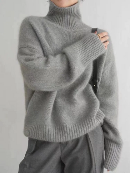 VogeLuxe | Pull en maille à col roulé confortable pour femme 1