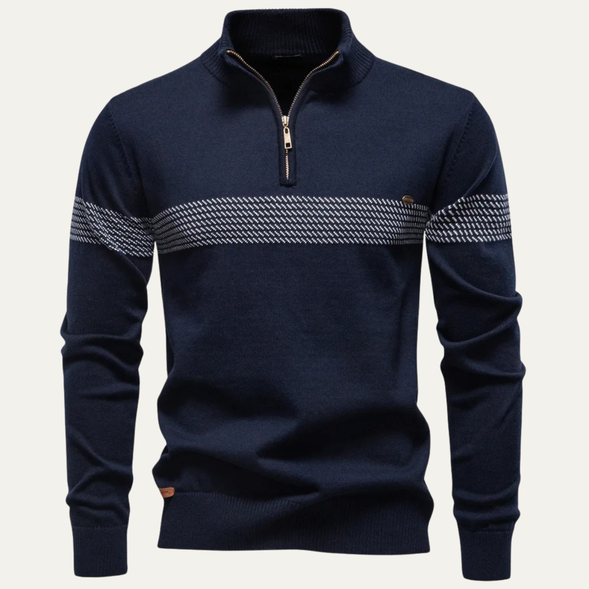 VogeLuxe | Pull en maille à col zippé pour homme 0