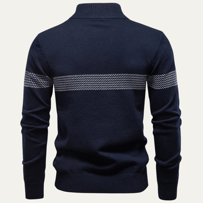 VogeLuxe | Pull en maille à col zippé pour homme 1