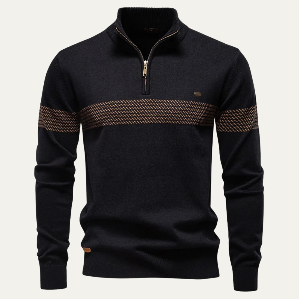 Pull Col Zippé Chaud et Léger en Maille - vue 2