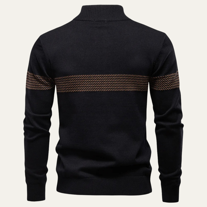 VogeLuxe | Pull en maille à col zippé pour homme 2