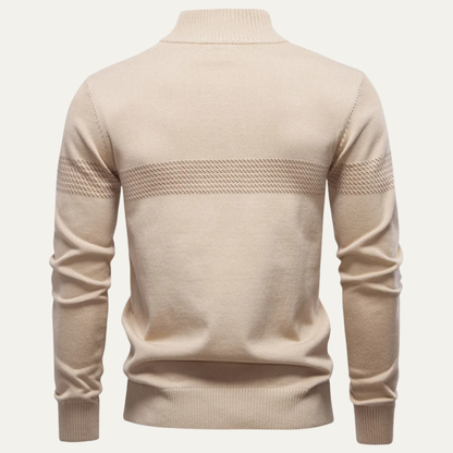 VogeLuxe | Pull en maille à col zippé pour homme 3