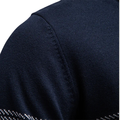 VogeLuxe | Pull en maille à col zippé pour homme 4
