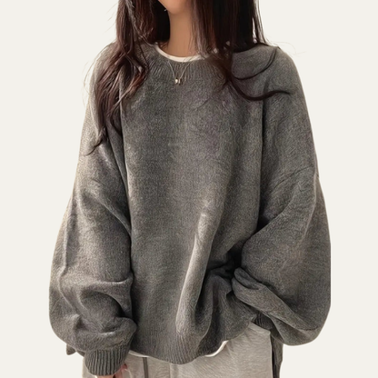VogeLuxe | Pull en maille à manches ballon oversize pour femme 1
