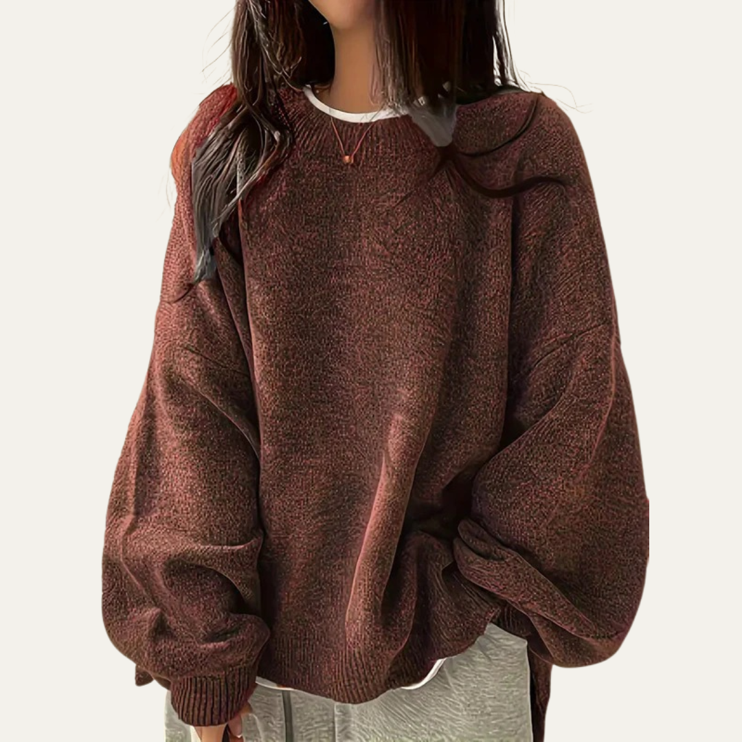Pull Femme Oversize à Manches Bouffantes