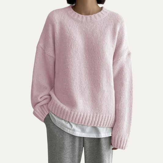 VogeLuxe | Pull en maille confortable à col rond pour femme 0