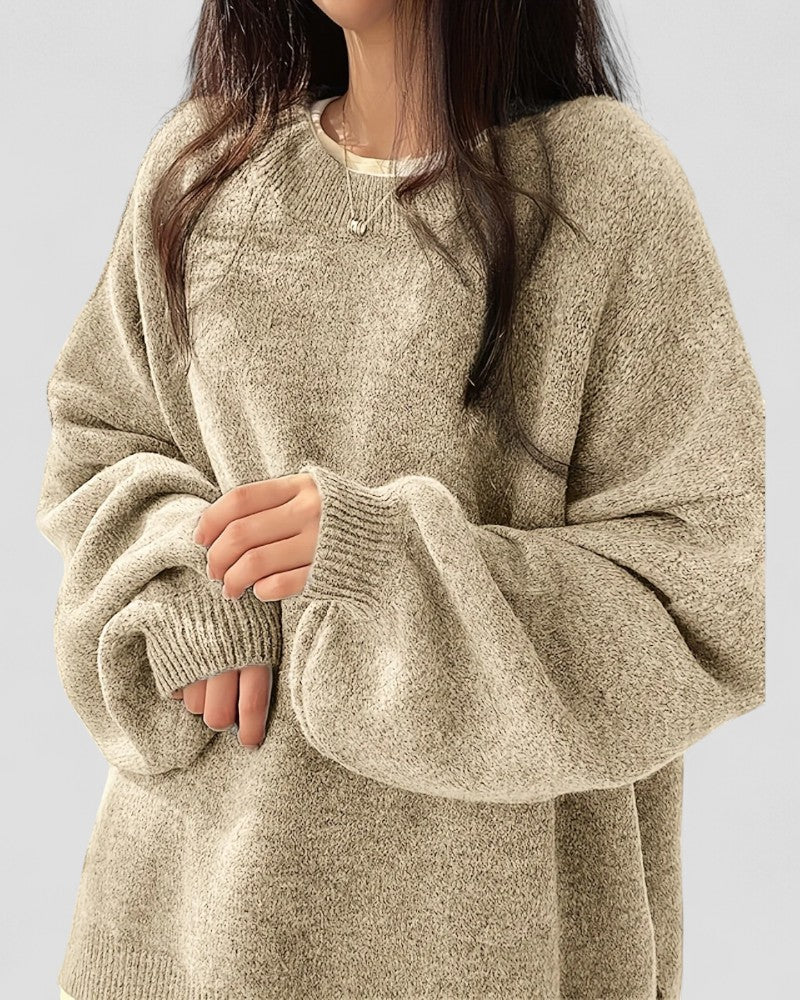 VogeLuxe | Pull en maille confortable à épaules dénudées pour femme 4