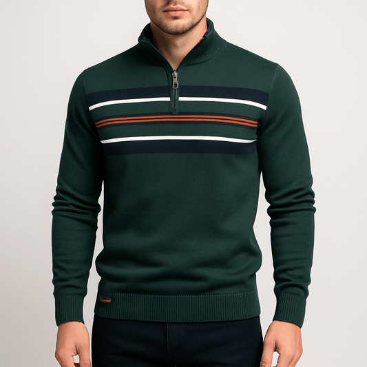 Pull Côtelé à Col Montant Homme Hiver Chaud - PanierRoyale
