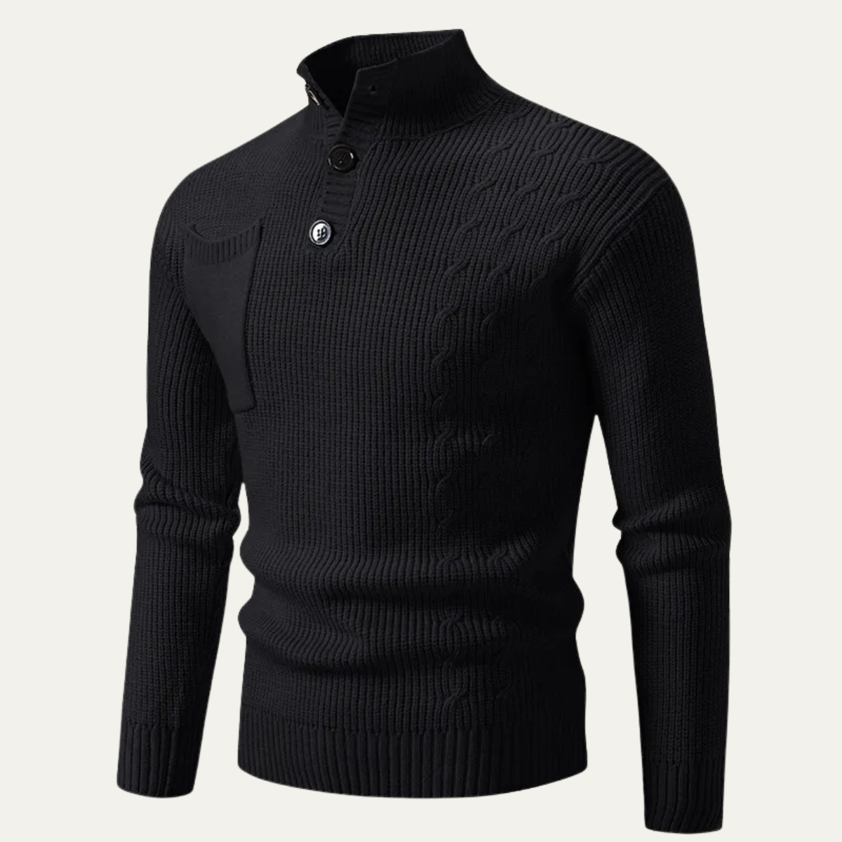 VogeLuxe | Pull en maille côtelée slim pour homme 0