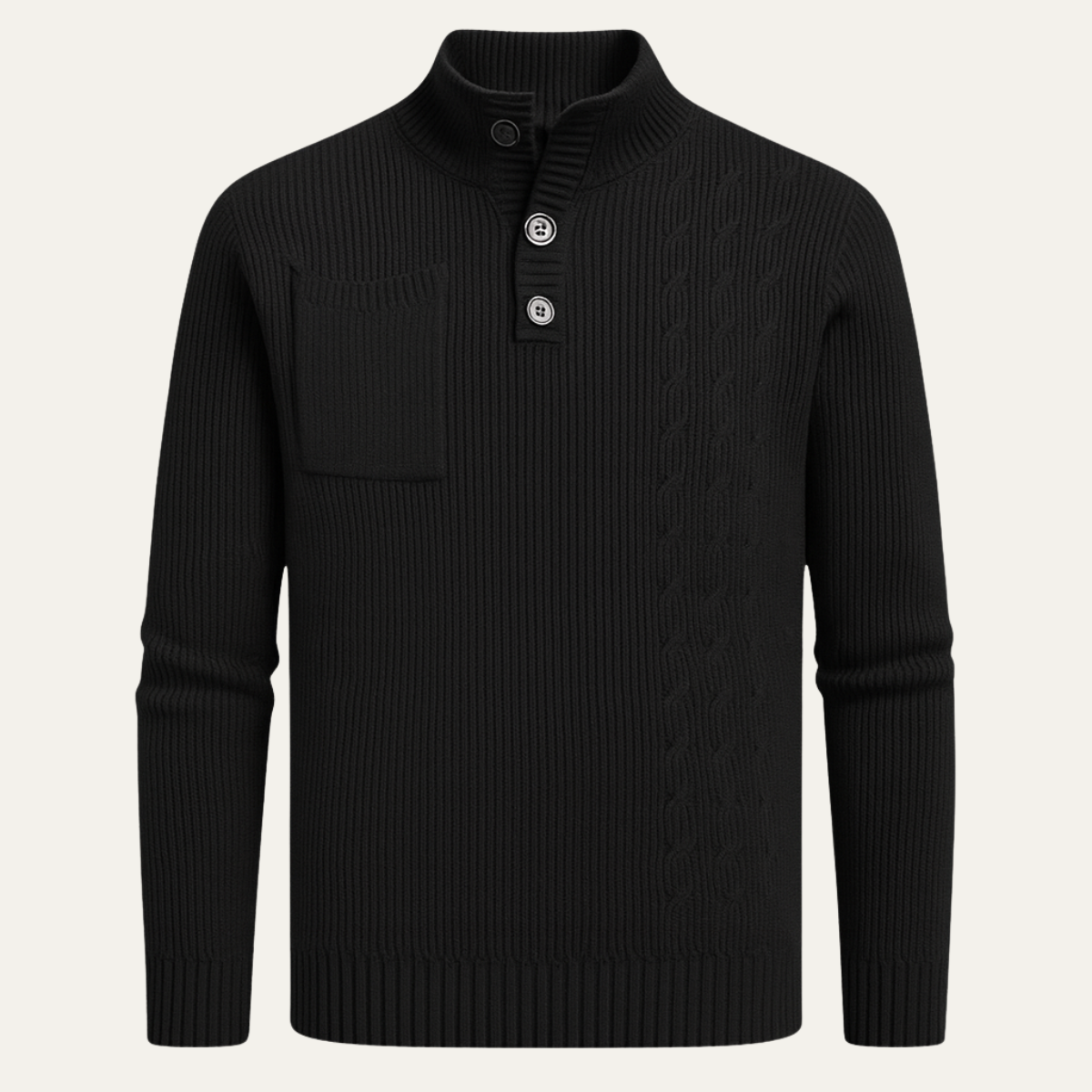VogeLuxe | Pull en maille côtelée slim pour homme 1