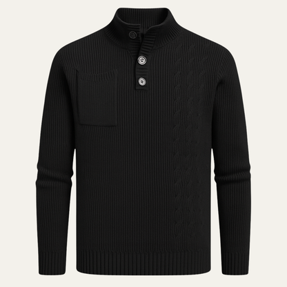 VogeLuxe | Pull en maille côtelée slim pour homme 1