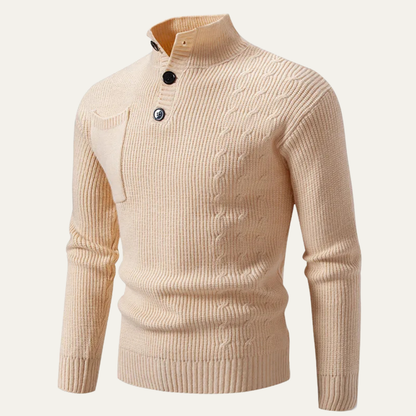 VogeLuxe | Pull en maille côtelée slim pour homme 2
