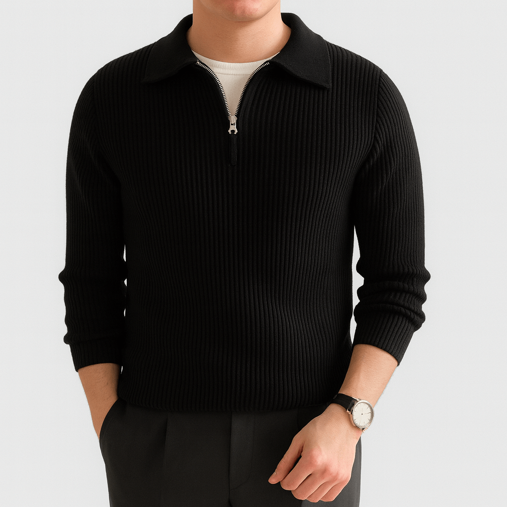 Pull Homme Décontracté Zip Haut - PanierRoyale