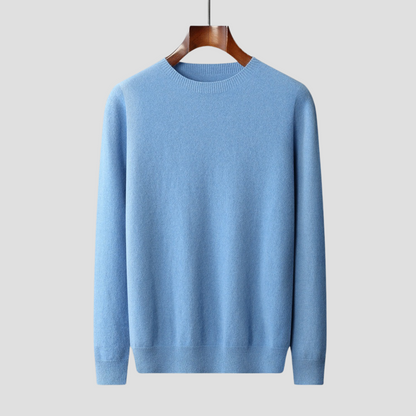 VogeLuxe | Pull en maille fine à col rond classique pour homme 1