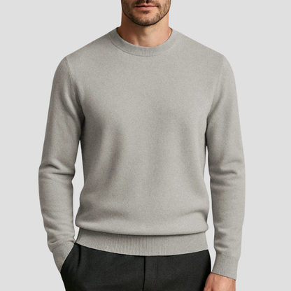 VogeLuxe | Pull en maille fine à col rond classique pour homme 5