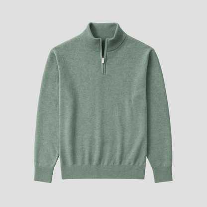 VogeLuxe | Pull en maille fine à col zippé pour homme 1