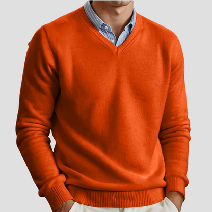 Pull Homme Col V Fine Maille Classique