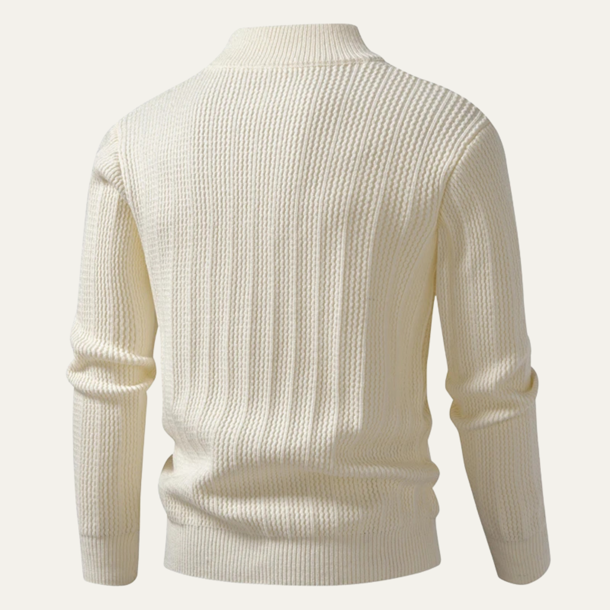 VogeLuxe | Pull en maille gaufrée à col zippé pour homme 2