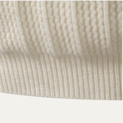 VogeLuxe | Pull en maille gaufrée à col zippé pour homme 6