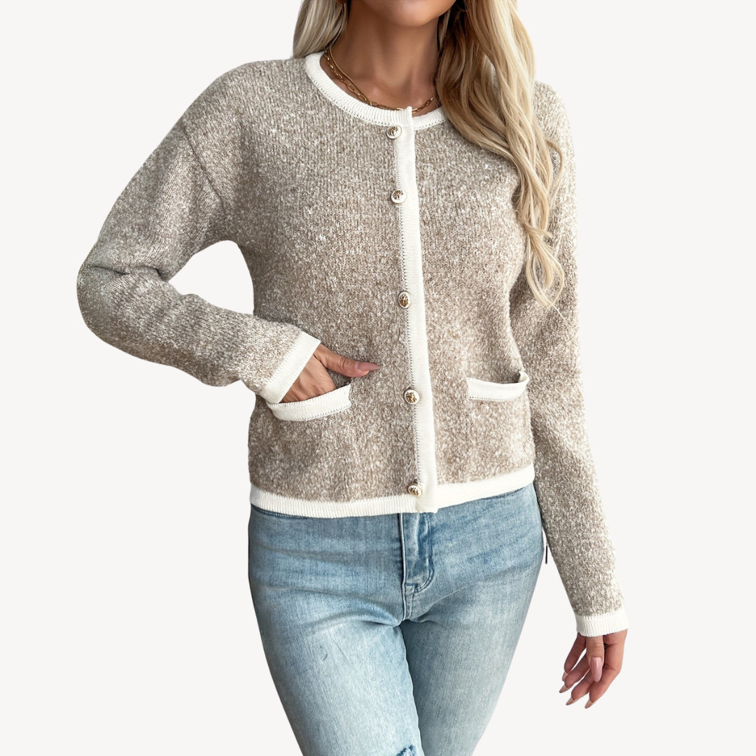 VogeLuxe | Pull en maille oversize à boutons pour femme 1