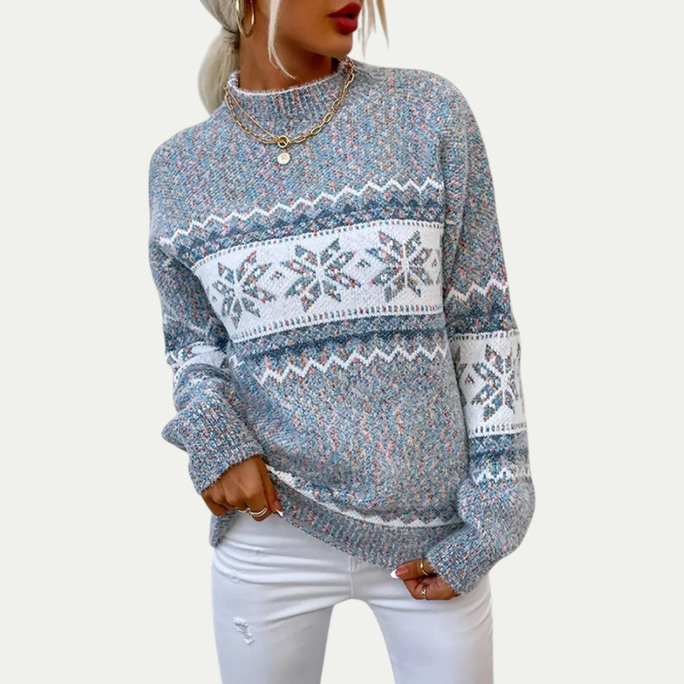 Pull Femme Grande Taille Motif Hiver - PanierRoyale