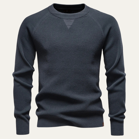 Pull Homme Maille Texturée Col Rond Chaud et Confortable - PanierRoyale