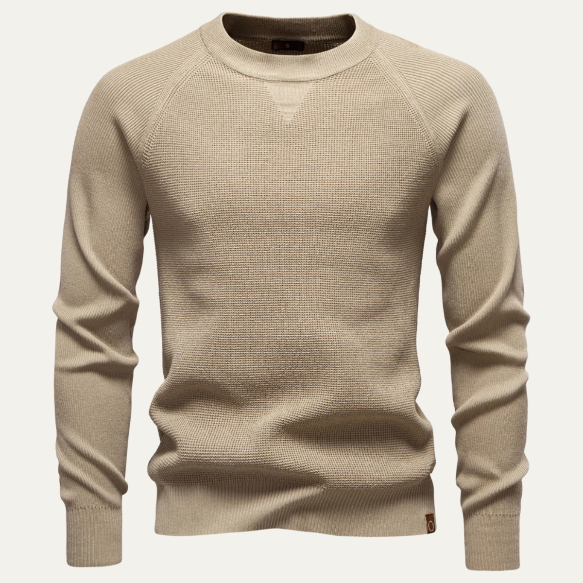 Pull Homme Maille Texturée Col Rond Chaud et Confortable