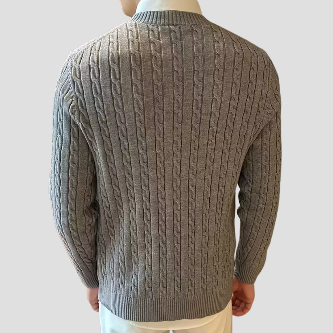 VogeLuxe | Pull en maille texturée classique pour homme 2