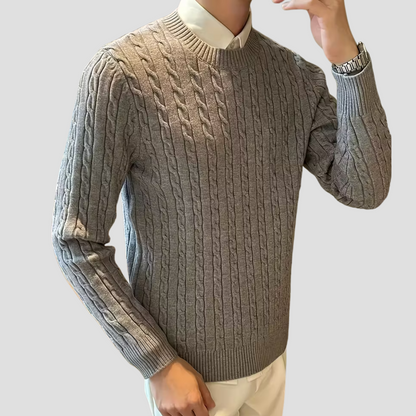 VogeLuxe | Pull en maille texturée classique pour homme 3