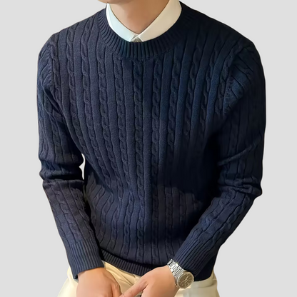VogeLuxe | Pull en maille texturée classique pour homme 5