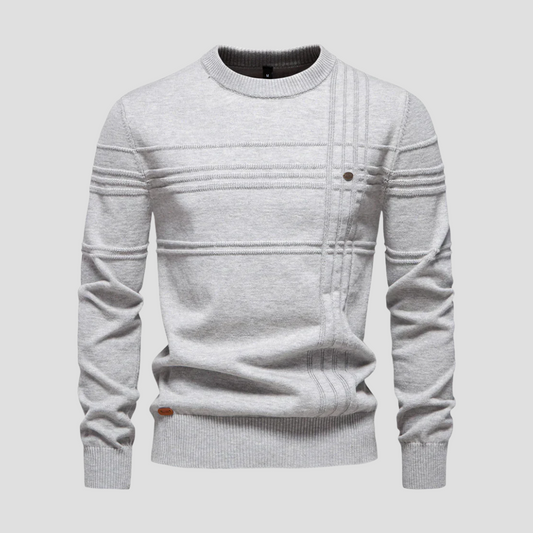 VogeLuxe | Pull en maille texturée géométrique pour homme 0