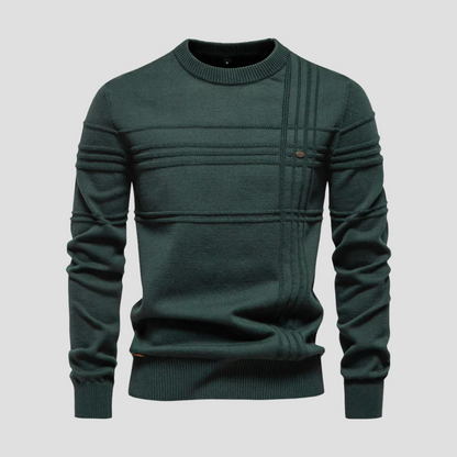 VogeLuxe | Pull en maille texturée géométrique pour homme 3