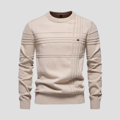 VogeLuxe | Pull en maille texturée géométrique pour homme 4