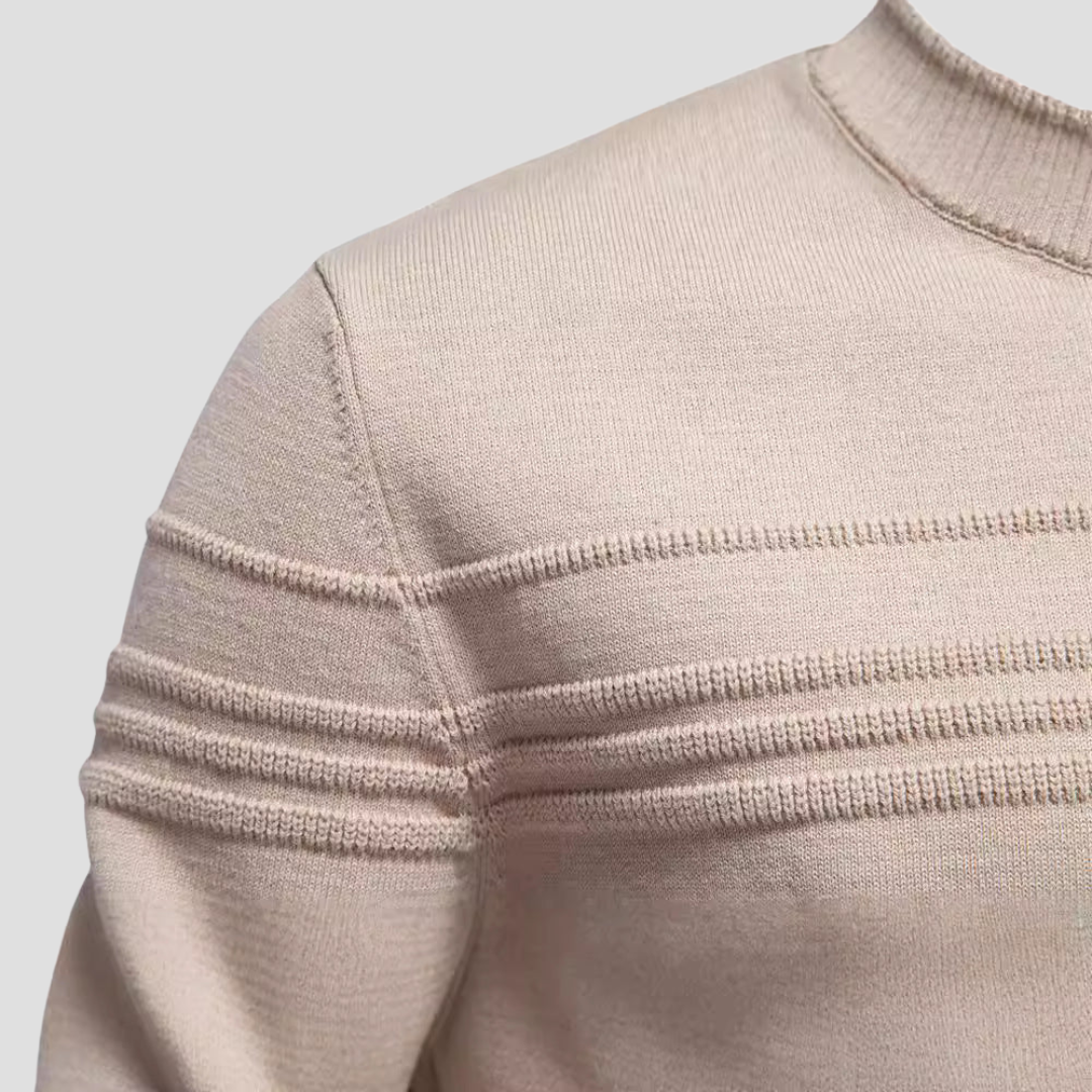 VogeLuxe | Pull en maille texturée géométrique pour homme 7