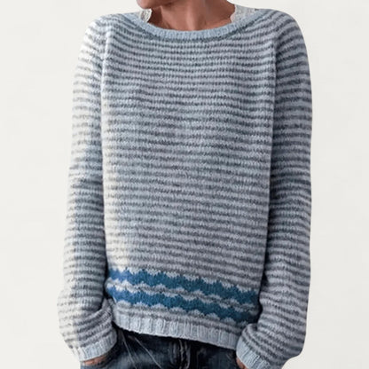 Pull Rayé Femme en Laine Douce - PanierRoyale