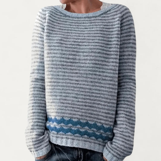 Pull Rayé Femme en Laine Douce - PanierRoyale