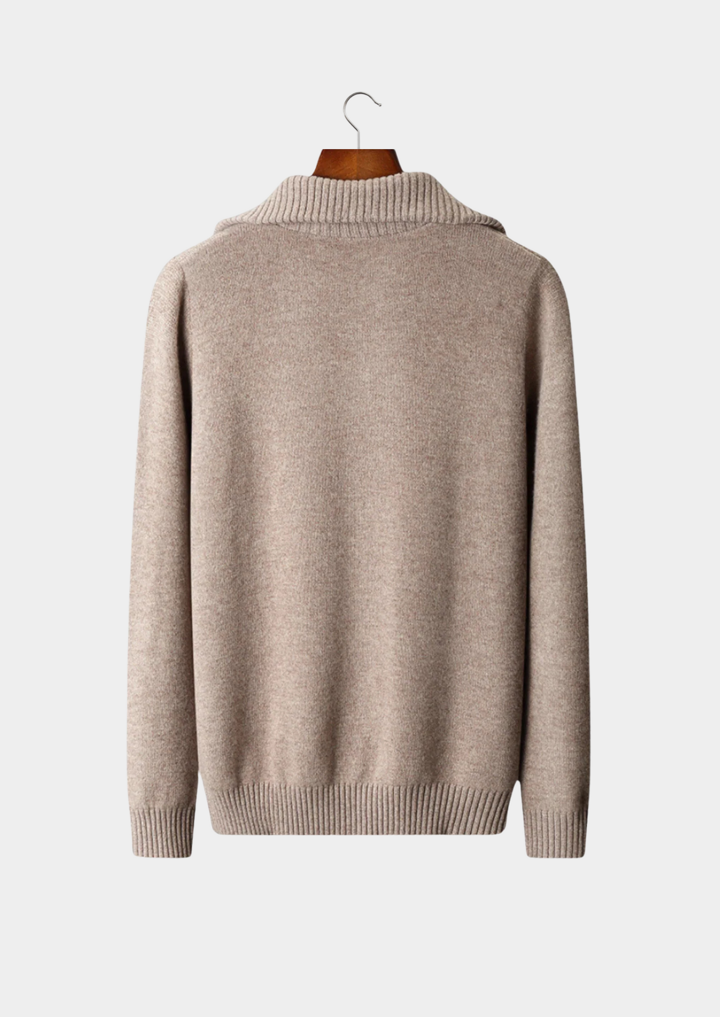VogeLuxe | Pull en maille torsadée à col zippé pour homme 1