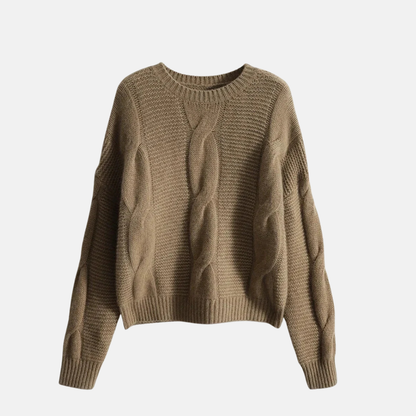 VogeLuxe | Pull en maille torsadée confortable pour femme 1