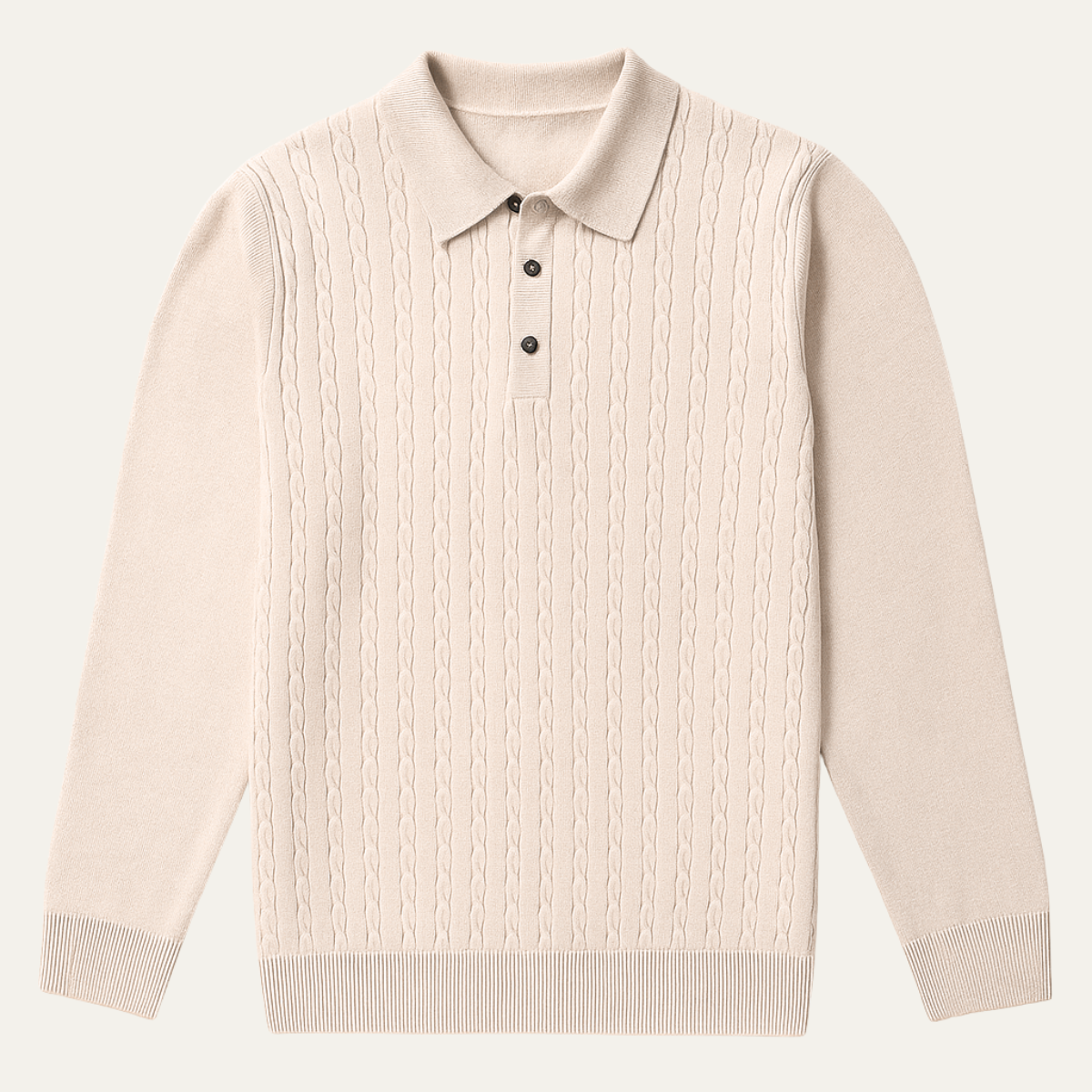 VogeLuxe | Pull en maille torsadée en coton doux pour homme 1