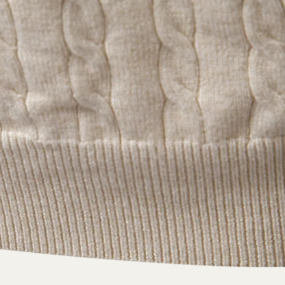 VogeLuxe | Pull en maille torsadée en coton doux pour homme 5