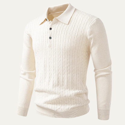 VogeLuxe | Pull en maille torsadée en coton doux pour homme 7