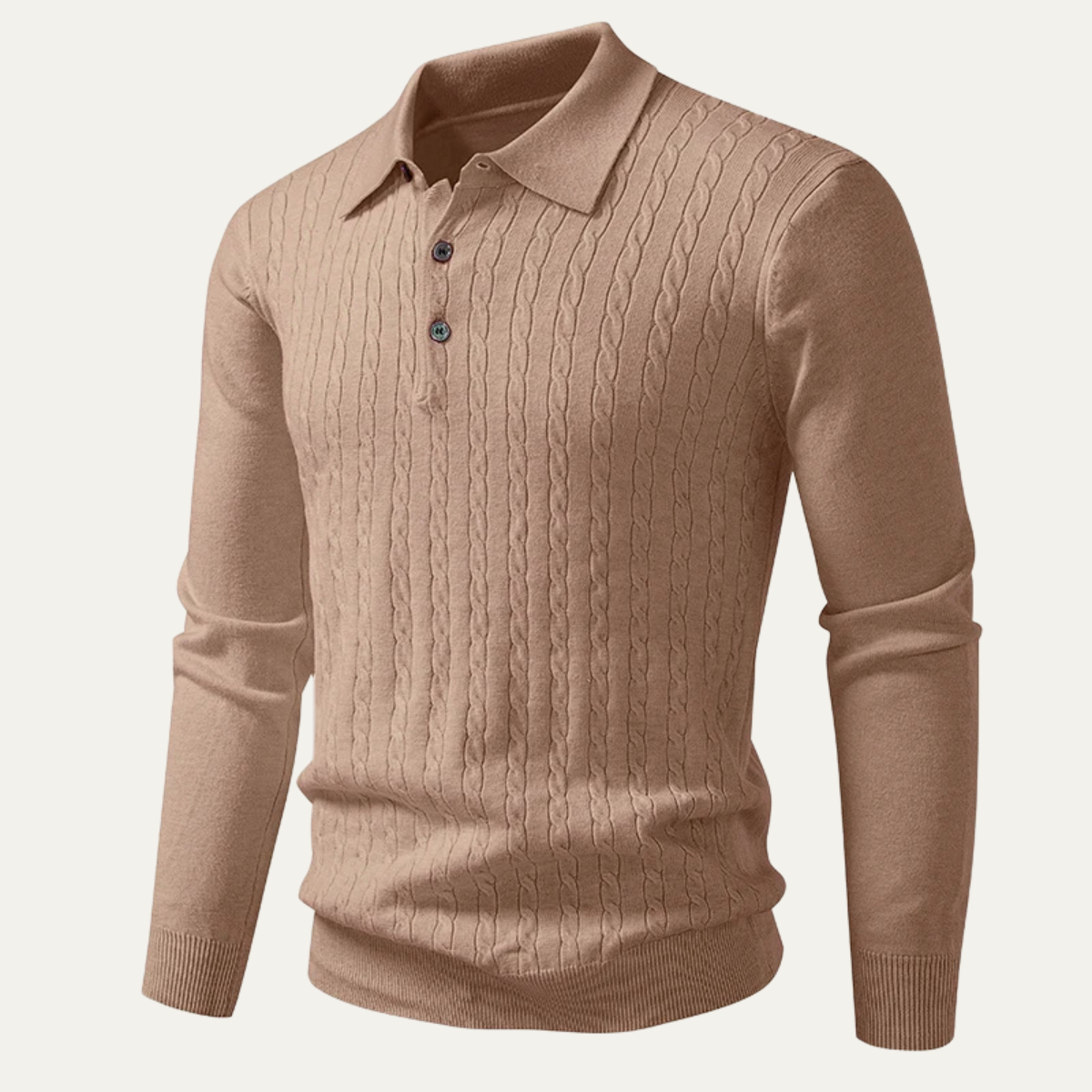 VogeLuxe | Pull en maille torsadée en coton doux pour homme 8