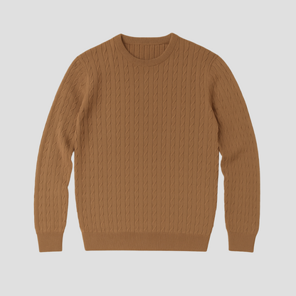 VogeLuxe | Pull en maille torsadée texturée pour homme 1