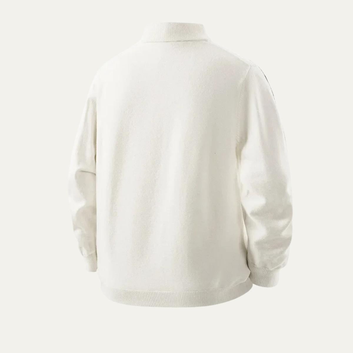 VogeLuxe | Pull en polaire texturée pour homme avec col zippé. 1