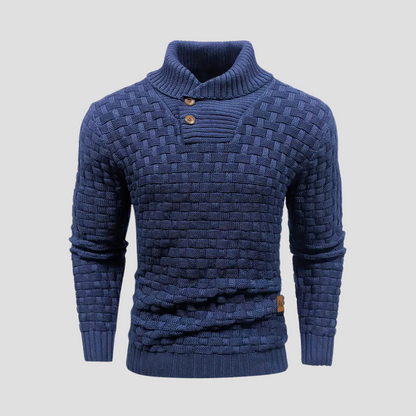 VogeLuxe | Pull homme à col châle en maille tressée 0