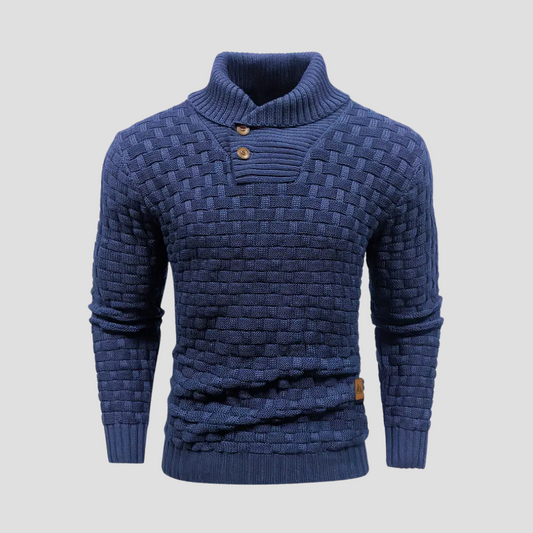VogeLuxe | Pull homme à col châle en maille tressée 0