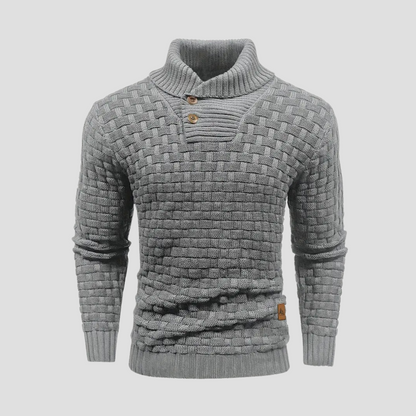 VogeLuxe | Pull homme à col châle en maille tressée 5
