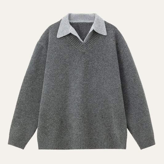 Pull Homme Col V Double Face Moderne - PanierRoyale