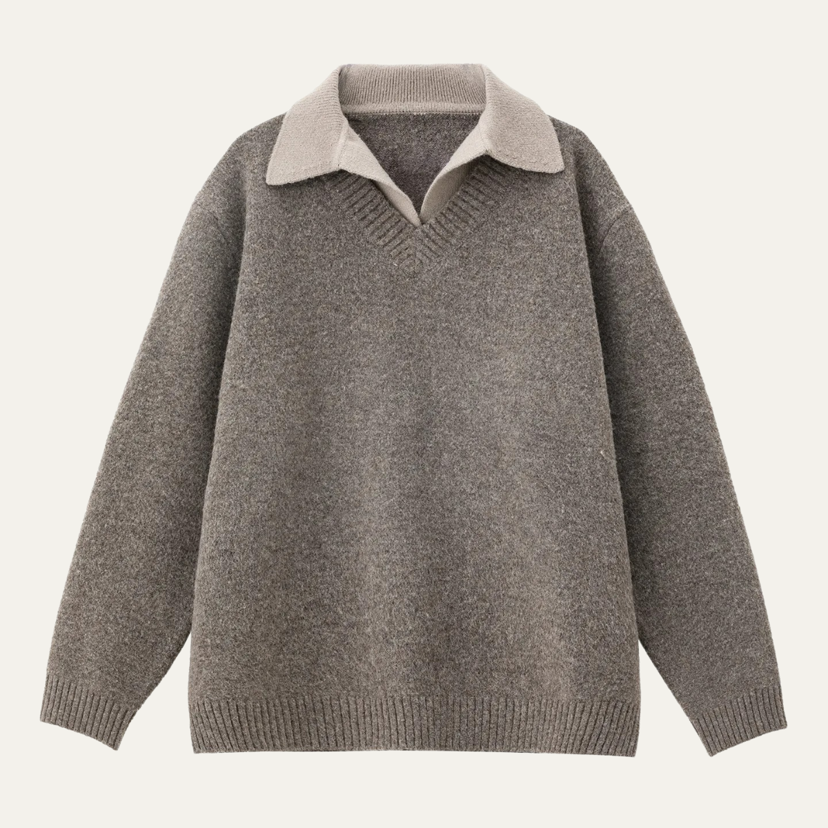 VogeLuxe | Pull homme à col en V et col superposé 8