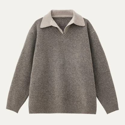 Pull Homme Col V Double Face Moderne